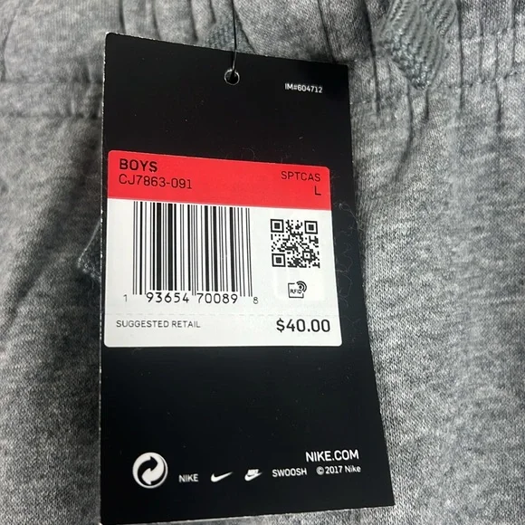 Nike NWT Heather Gray Standard Fit Joggers - Picture 4 of 6